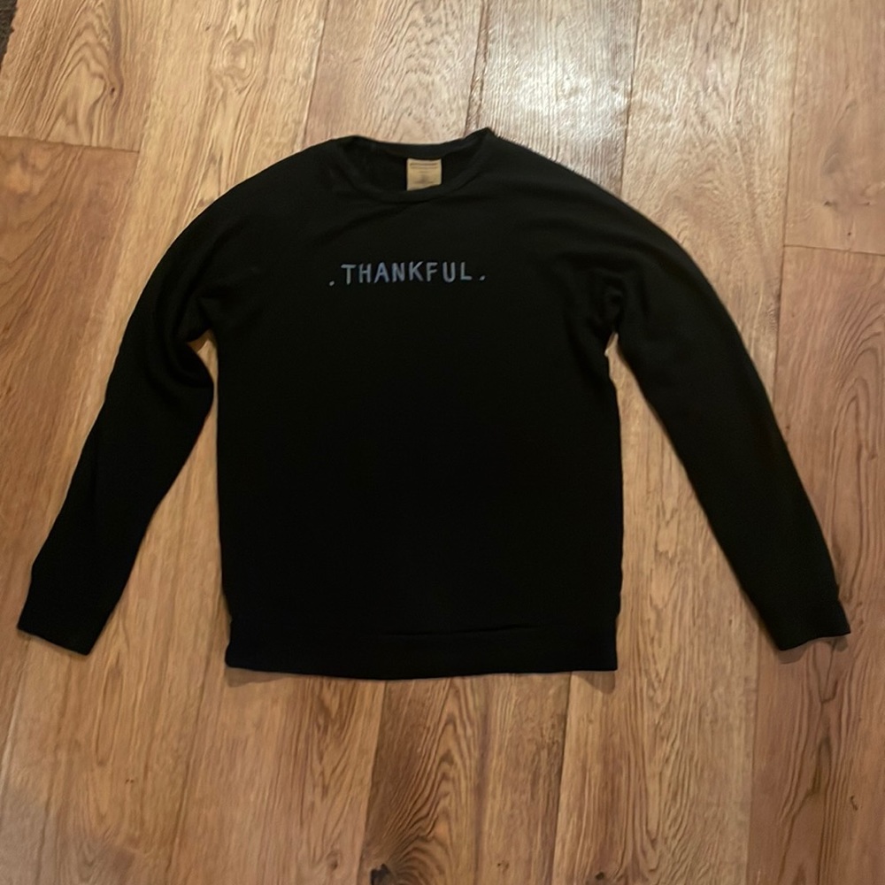 🩷Good hYOUman “Thankful” long sleeve black sweatshirt/sweater. XS
